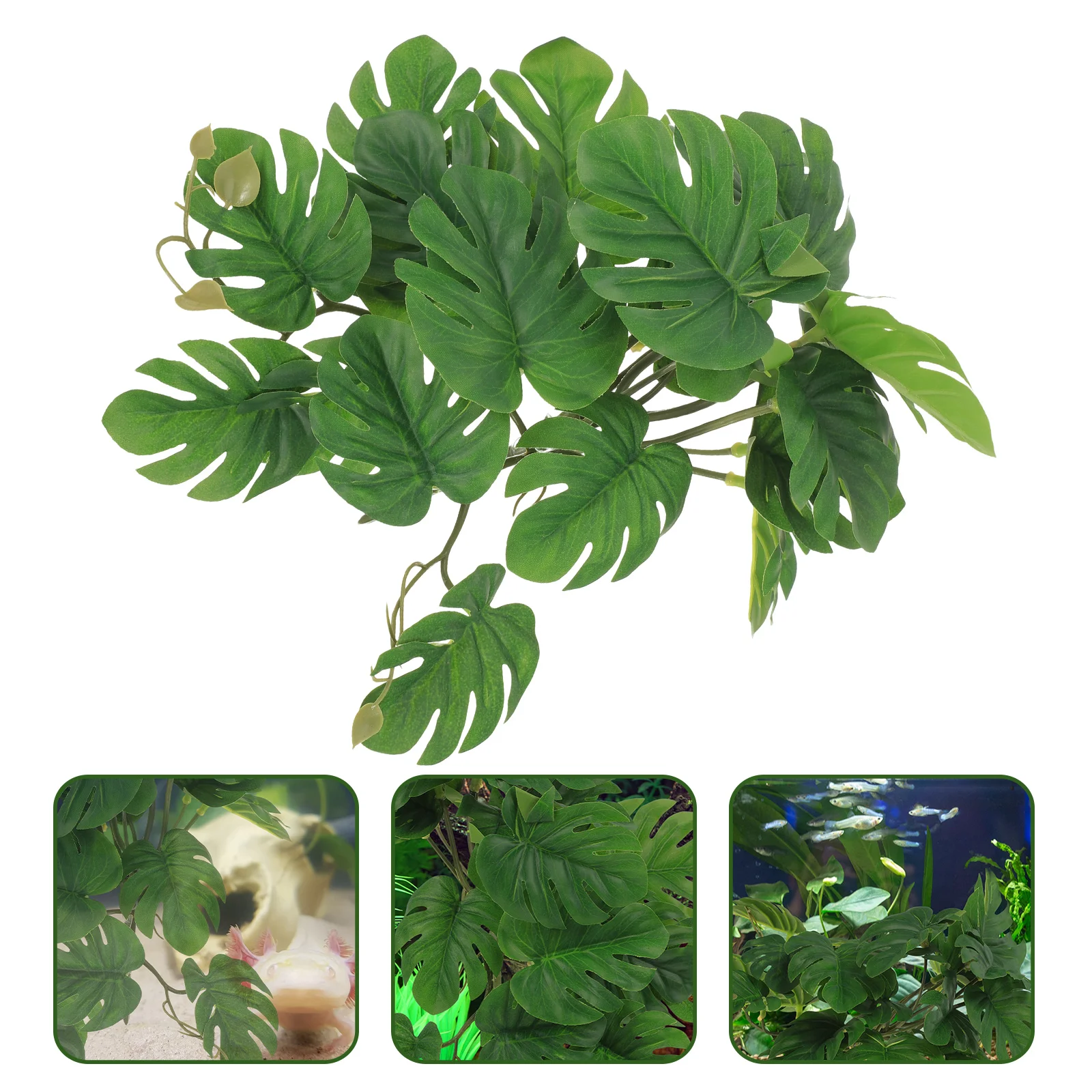 

Premium Artificial Reptile Plant Ornament Lifelike Simulation Greenery for Terrarium Fish Tank Decor Aquarium Landscaping