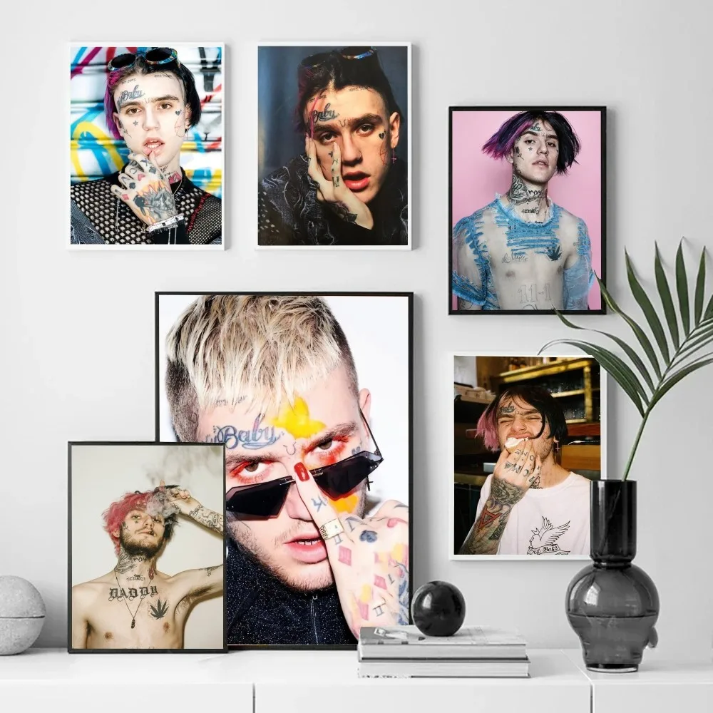 L-Lil Peep Poster Paper Print Home Living Room Bedroom Entrance Bar Cafe Art Painting Decoration