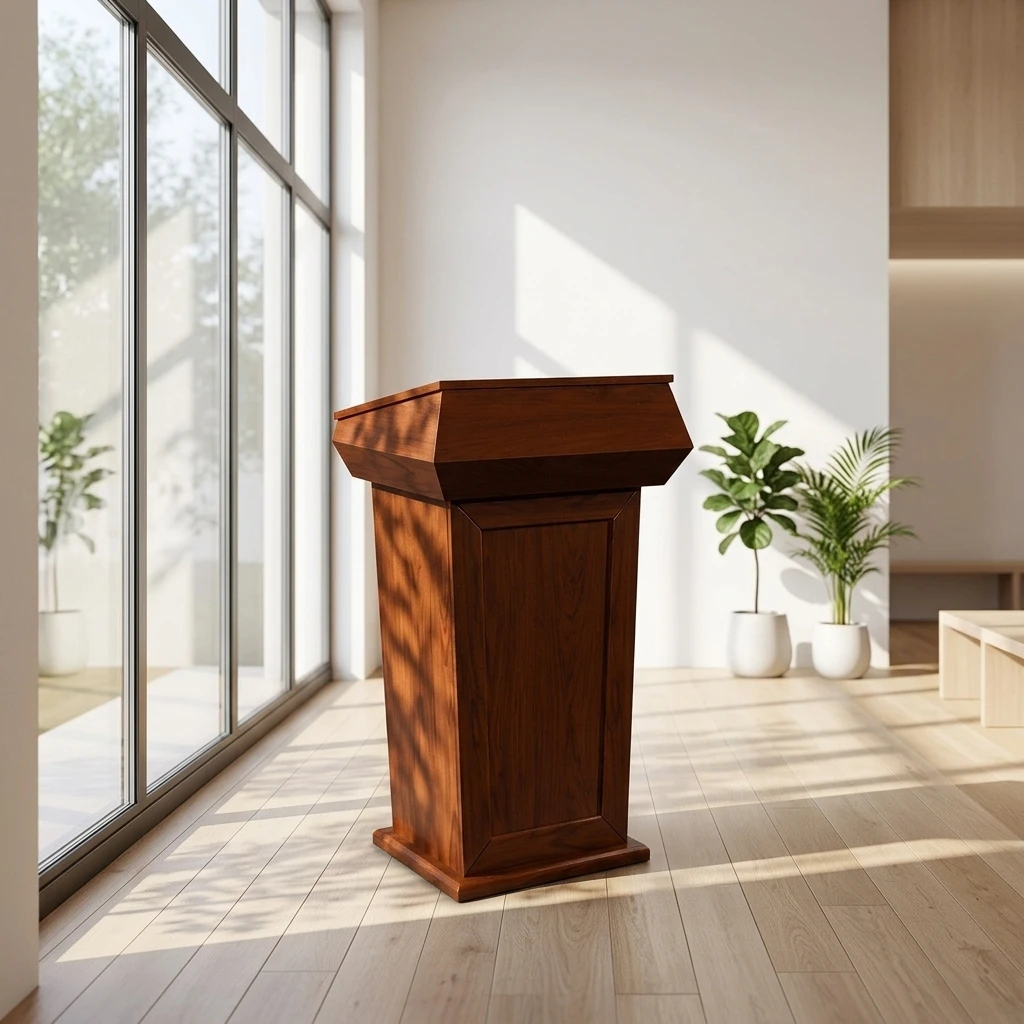 School furniture Classical wooden church podium design