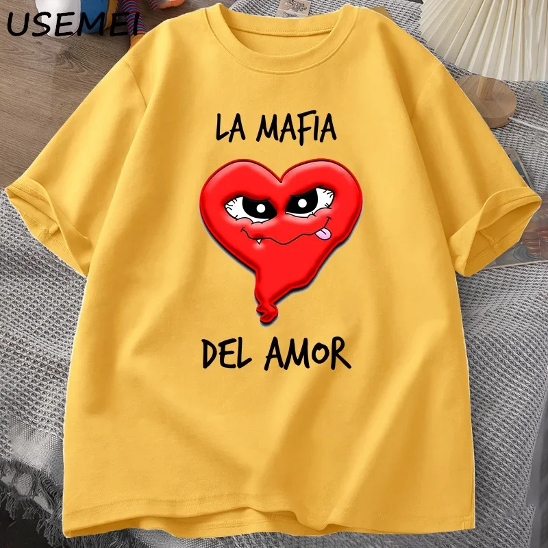 THE MAFIA OF LOVE T Shirt Funny Printed T-shirt Men Summer Tees Harajuku Fashion Tops Cotton Short Sleeve O Neck Streetwear