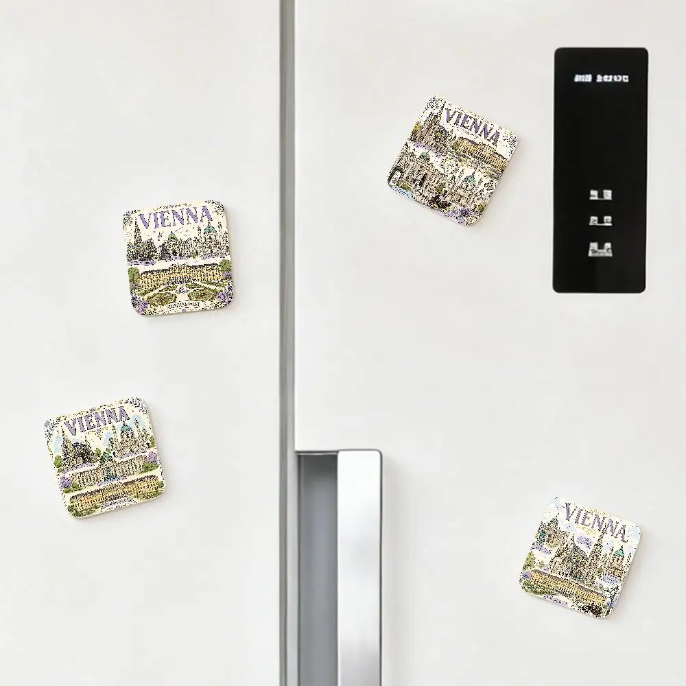 VIENNA City Aesthetic Art Refrigerator Magnet Personalized Creative Magnetic Stickers With Magnets