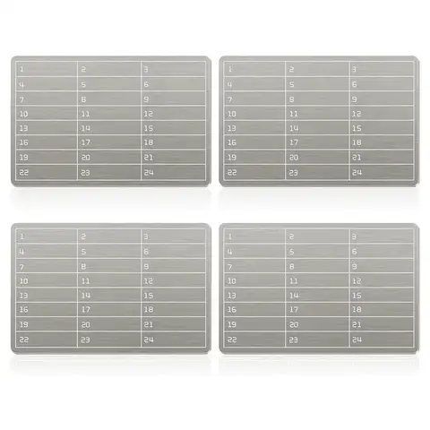 A40T 4pcs Plates Stainless Steel Wallet Crypto Cryptocurrency Storage Crypto Wallet for Bitcoin Hardware Cold Backup BIP39