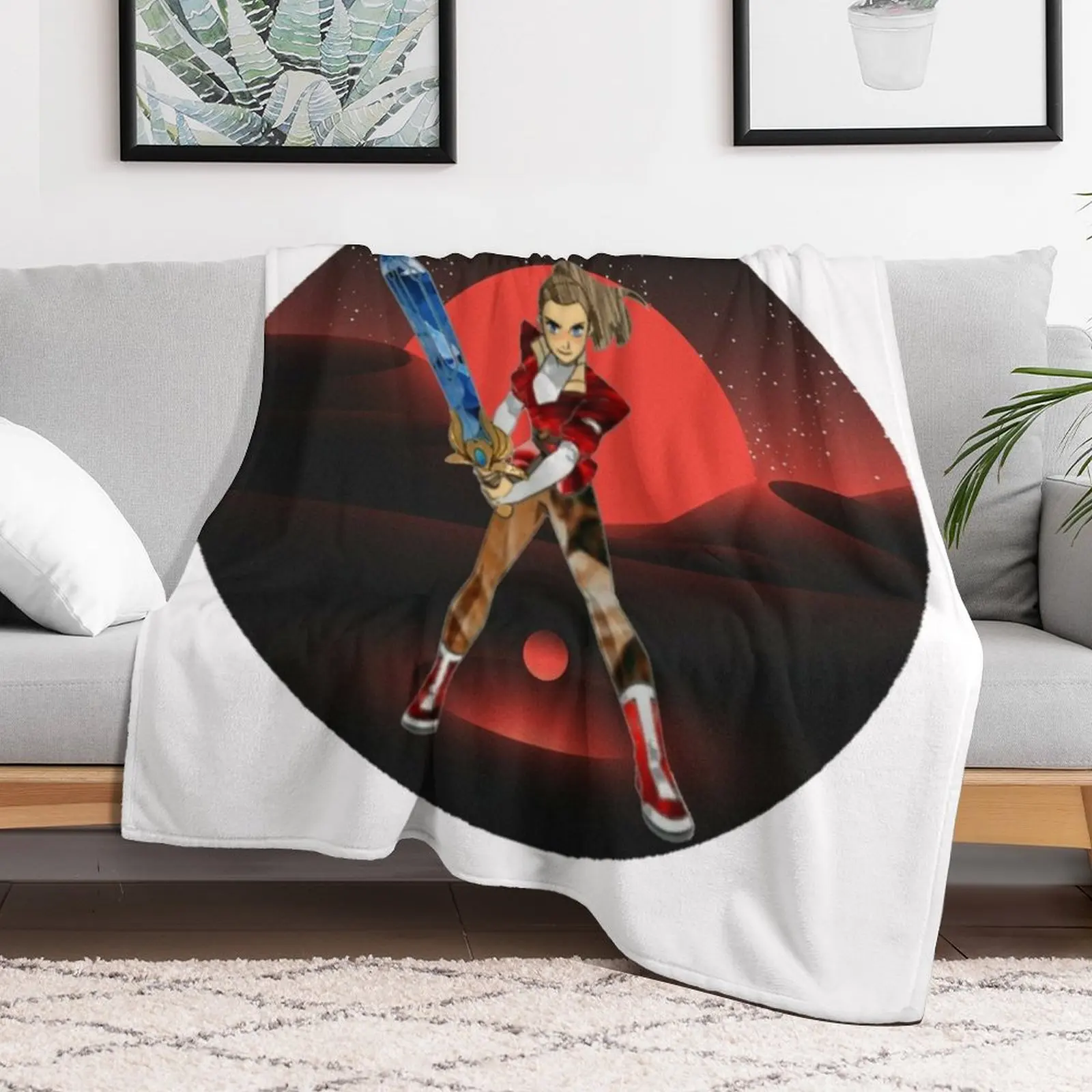 Adora Final She-Ra Fanart Merch Princess Throw Blanket Custom Soft Plaid Flannel Blankets