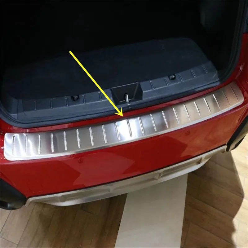 

WELKINRY for Subaru XV 2018 2019 2020 rear tail bumper box gate back door sill threshold scuff guard plate pedal protector trim