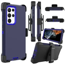 Ott X Box Armor Case for Samsung A55 35 25 A15 A54 A34 A24 A14 A52 A72 S24 Ultra S22 S23 S21 Fe Belt Clip Holster Rugged Cover