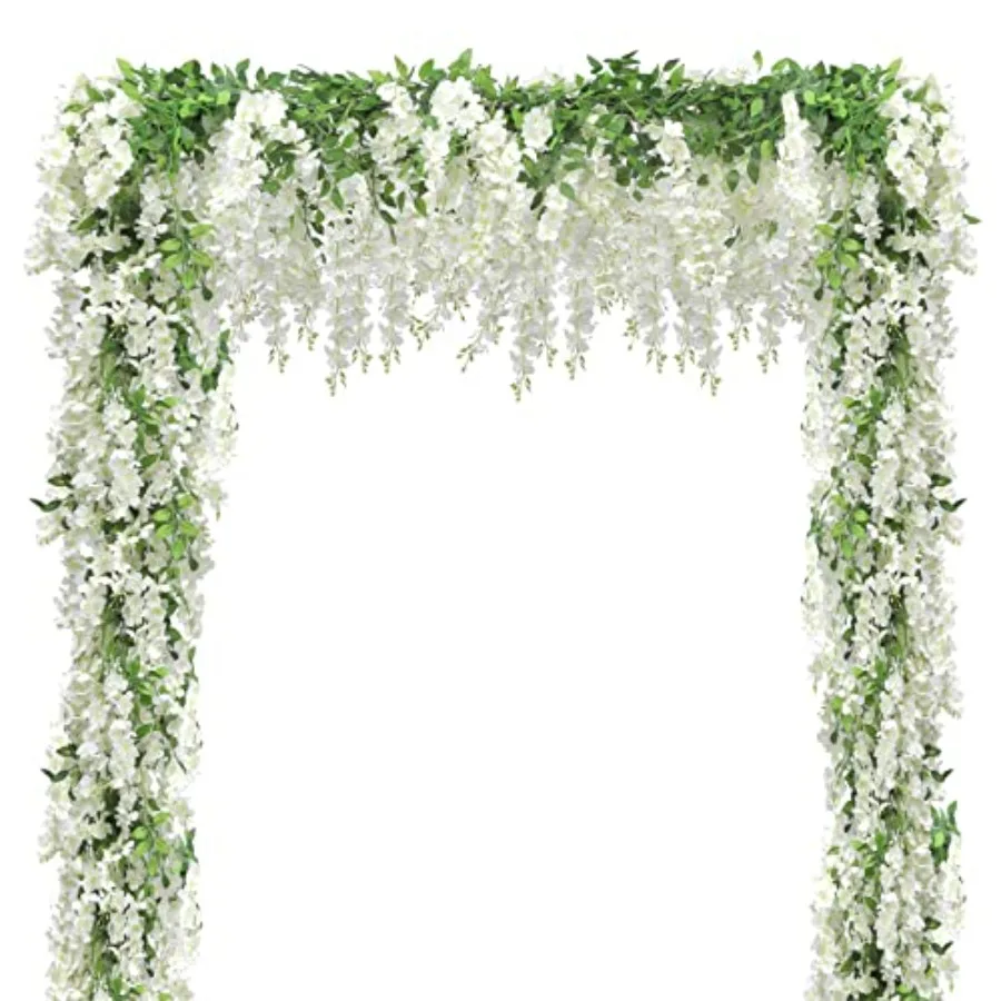 

Wisteria Artificial Flowers Garland, Total 36Feet Wisteria Hanging Flowers, Flower Garland Decorations for Home Garden Outdoor