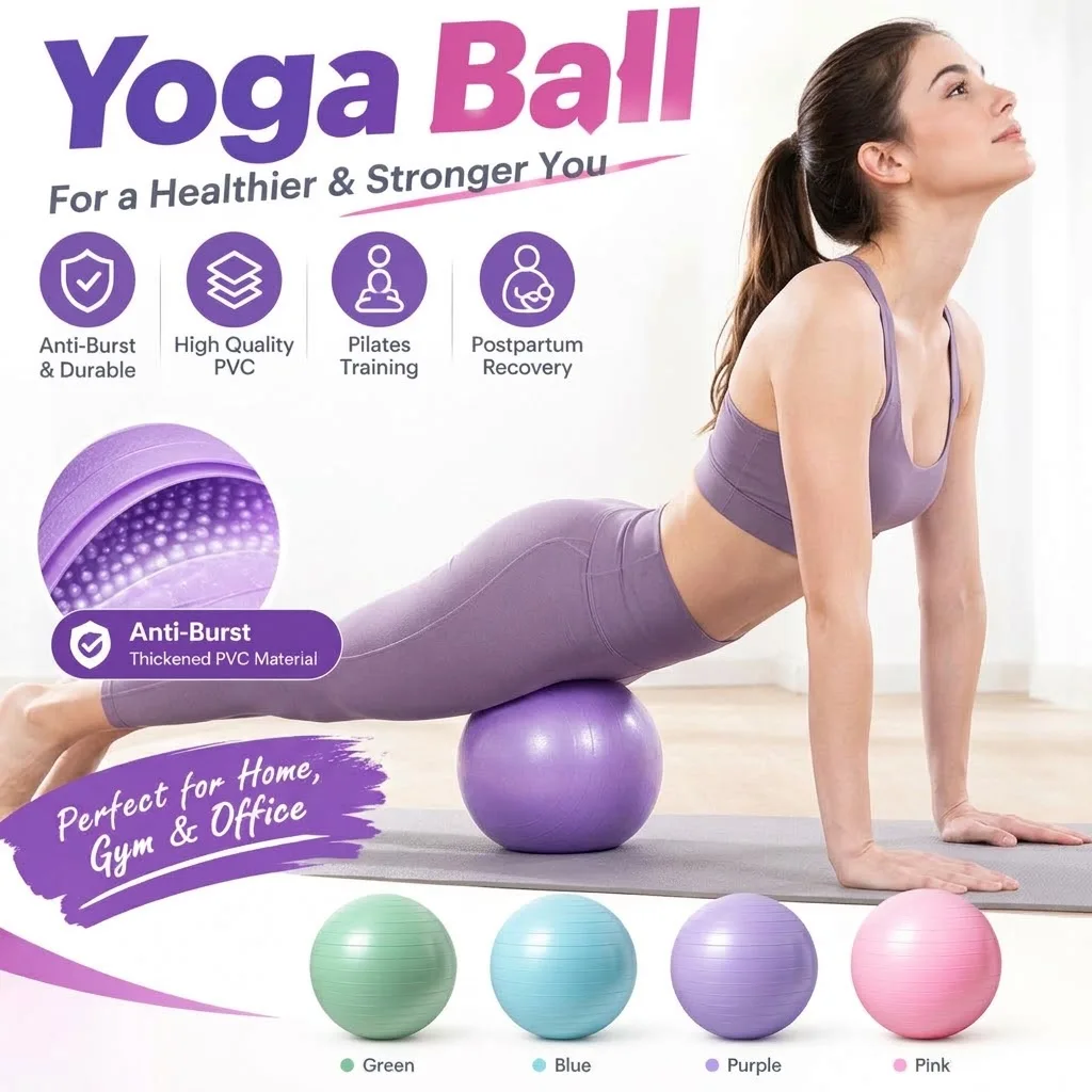 Anti Burst Pilates Ball High Quality Mini Yoga Ball Postpartum Recovery Pelvic Floor Exercise Ball with Free Pump and Needl