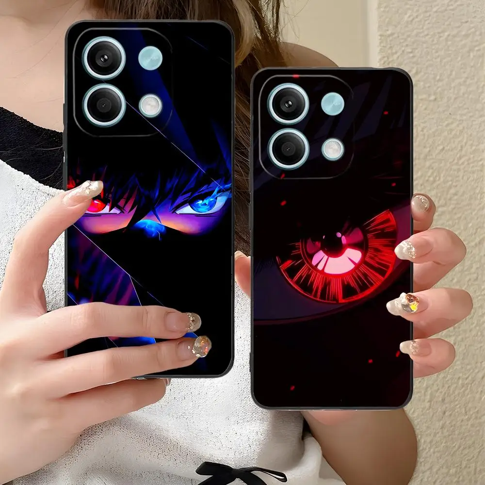 أنيمي عيون المحمول قضية الهاتف الخليوي ل Xiaomi Redmi ملاحظة 14 13 12 11 S برو زائد 4G 5G اللون الطباعة غطاء غطاء فاخر جميل #3