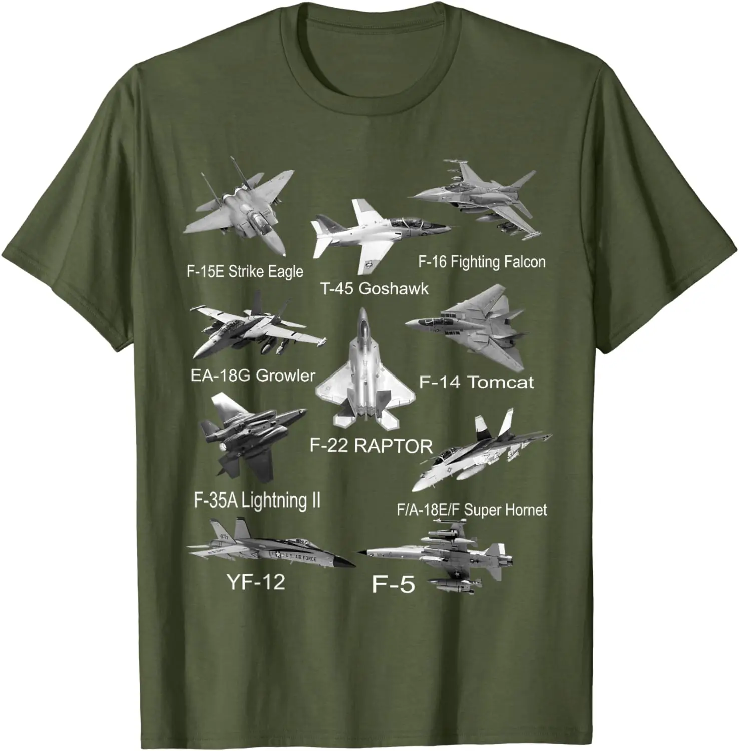 American Fighters Jets F22 Raptor F14 Tomcat Plane Men T-Shirt Short Sleeve Casual 100% Cotton T Shirt