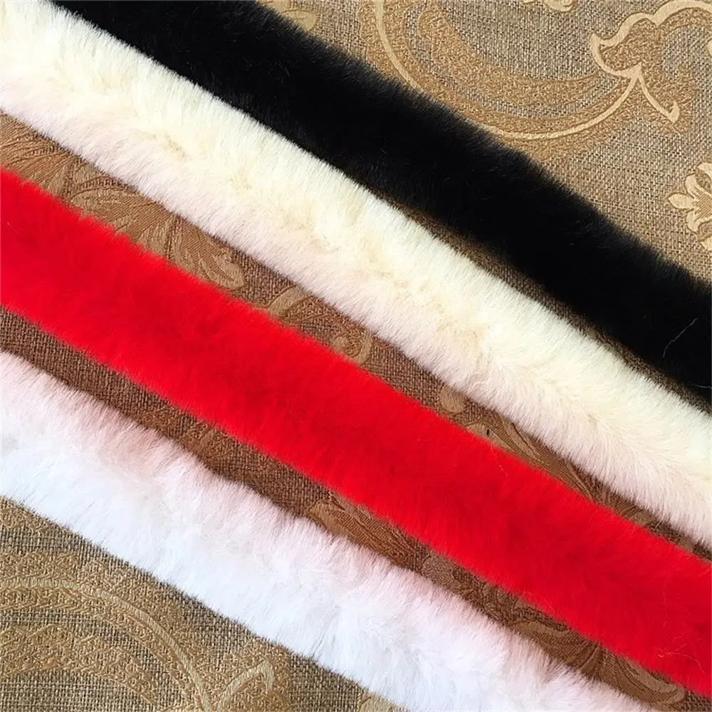 100cm Faux Rabbit Fur Tape Trimming Ribbon Furry Fluffy Sewing DIY Craft Scarf Collar 5cm