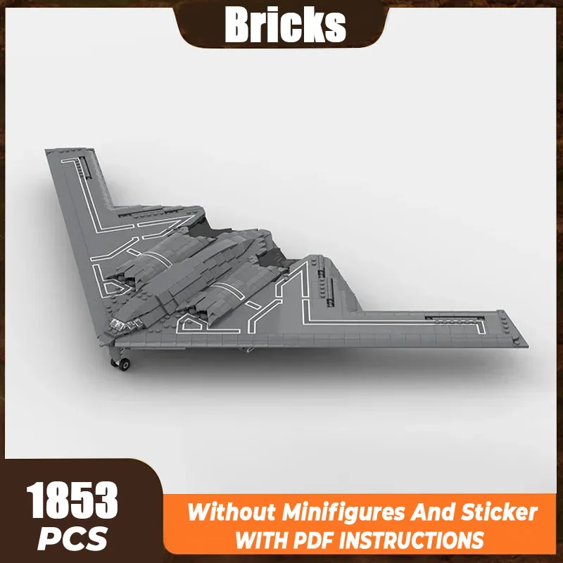 Moc Building Bricks Military Weapon Model 1:72 Scale B-2 Bomber Technology Modular Blocks Gifts Christmas Toys DIY Sets Assembly