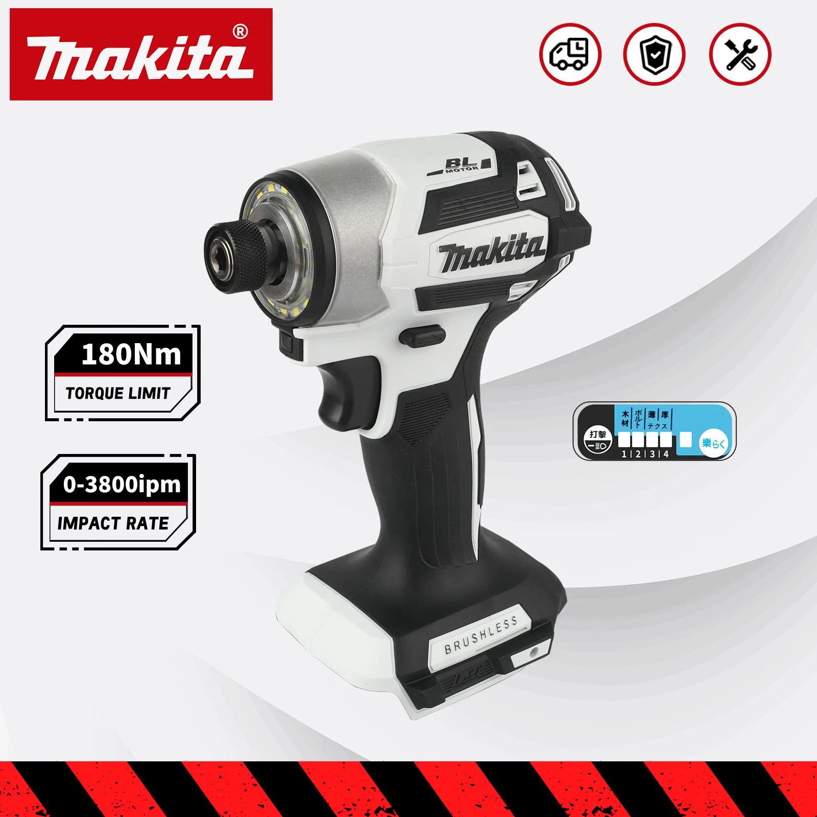 

Бесщеточная дрель Makita 18V DTD173 белого цвета, 180 Нм, для дома и DIY, электрическая, для дерева/болтов/Т-образного режима работы