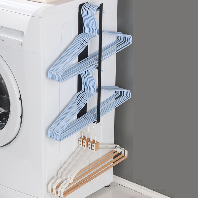 1 Magnetic Clothes Rack, Storage Rack, Washing Machine, Side Space Saving, Wall Mounted Towel Rack for Increased Storage Space