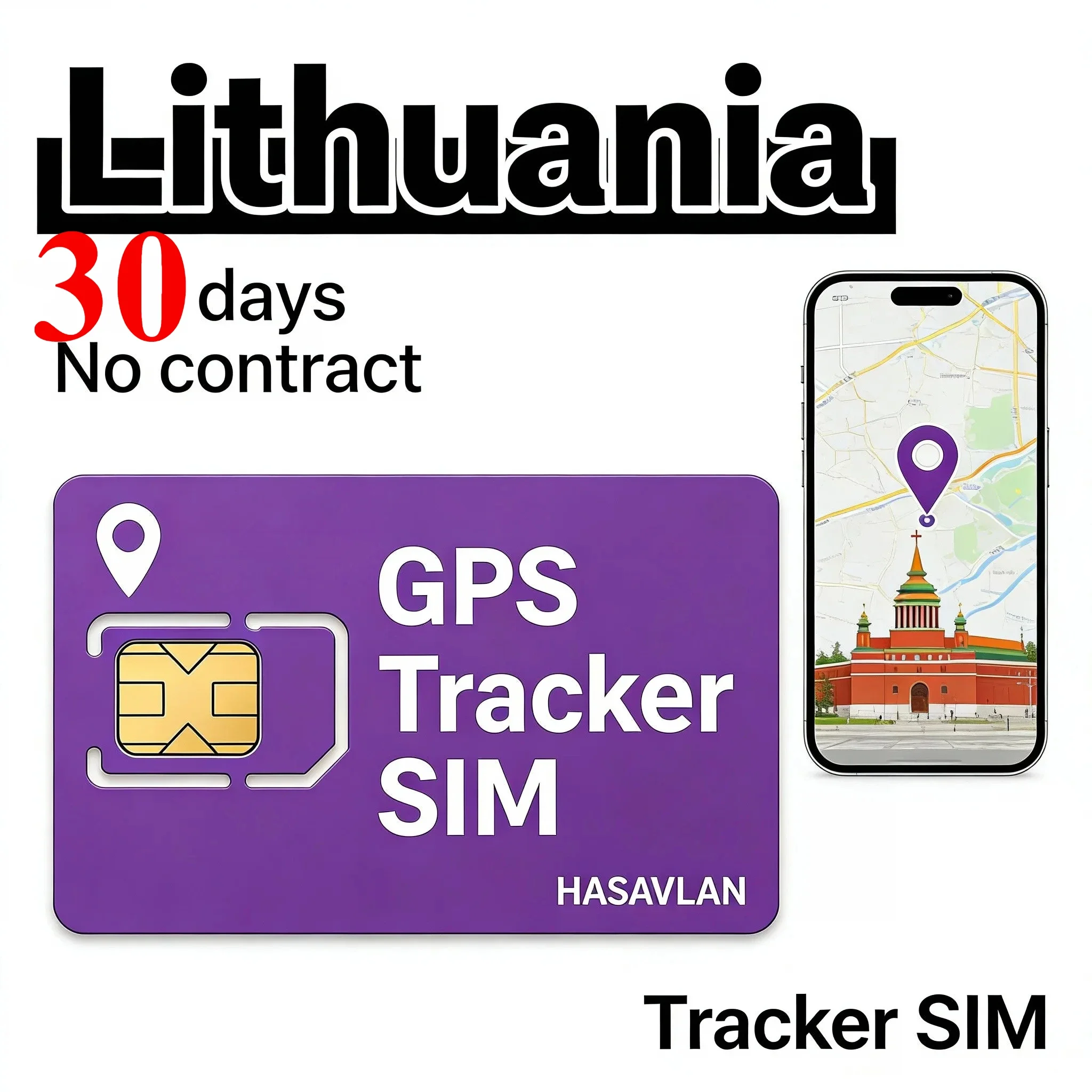 Lithuania M2M Prepaid SIM Card  30 Days Validity Plug and Play No Calls No SMS Professional IoT Equipment ZOVAGOLO LITHUANIA