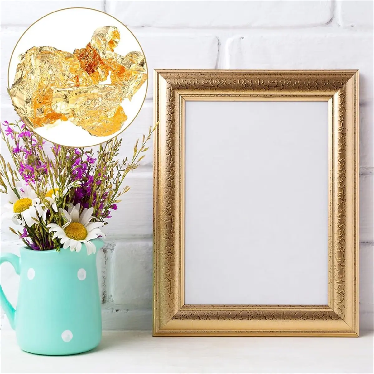 【BAAQ】 200 Pcs Imitation Sheets for Arts, Crafts, and Furniture Decoration, 5.5