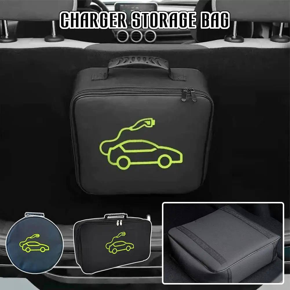 

Car Boot Storage Bag Case Organiser For Electric Vehicle Charger Plugs Sockets Charging Equipment Container Storage