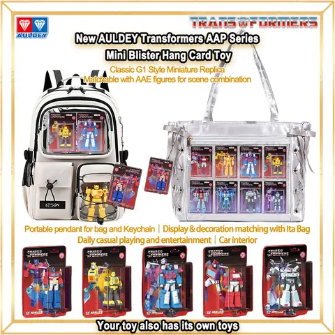 New Transformers G1 Toys AULEDY AAP Series Mini Blister Hang Card Model Optimus Prime Keychain Pendant Decoration Men's Gifts