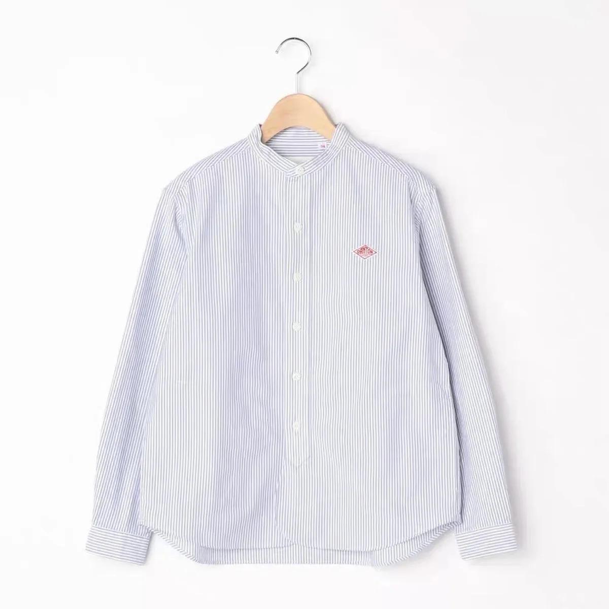

Японский Sle Long Sve Pure Cotton Loose Overhead irt Женский круглый воротник-стойка All Match High Densi Cotton irt