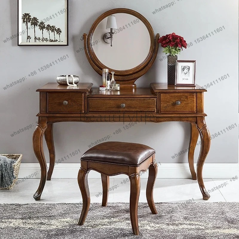 solid wood dresser bedroom large apartment dressing cabinet solid wood makeup table princess luxury dressing table