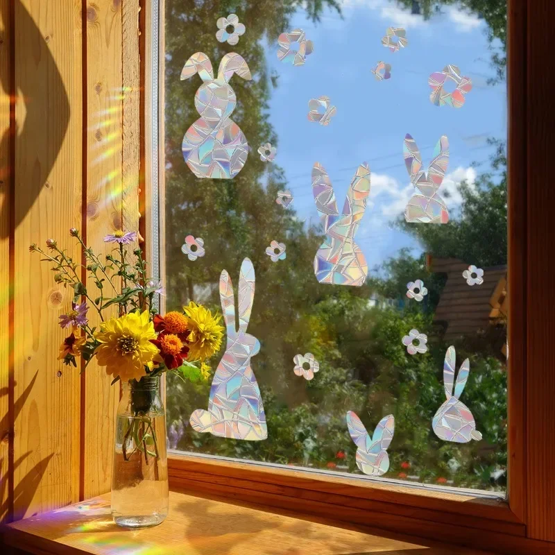 Rainbow Prism Electrostatic Glass Stickers PVC Butterfly Static Window Stickers Sticker Sun Catcher Wall Decal