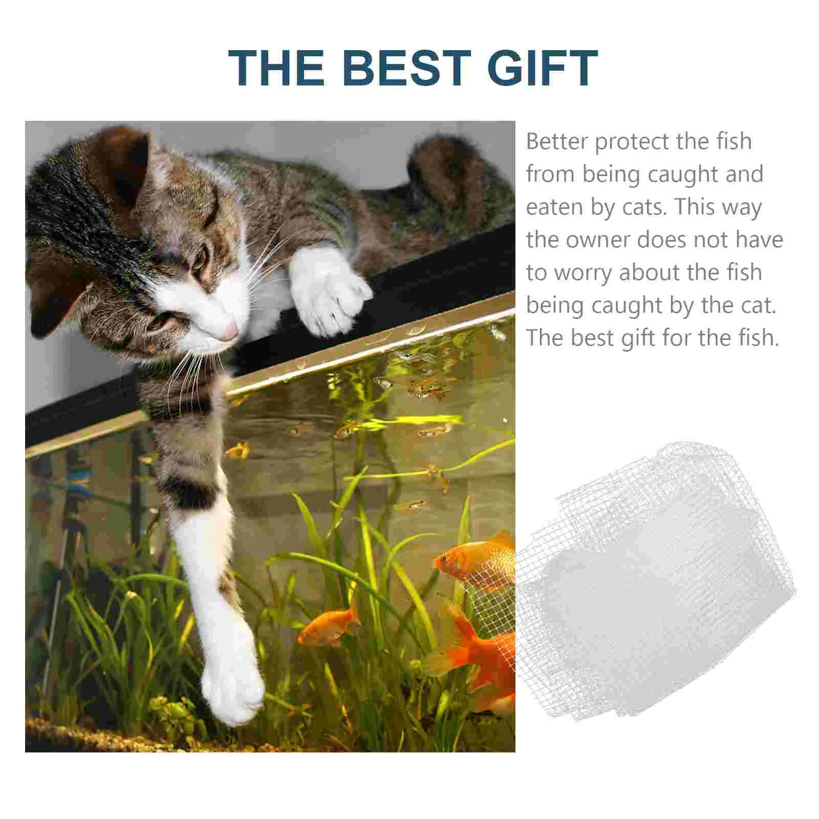 Net Tank Aquarium Mesh Cover Netting Anti Jumping Fish Tank Escape Lid Proof Turtle Jump Supplies Air Cat Shrimp Pre-Filter