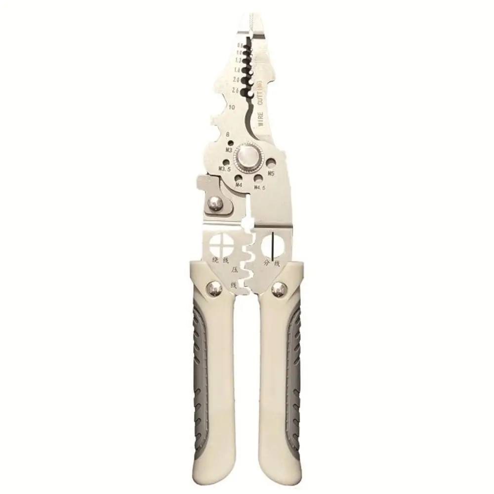 

Многофункциональный щипцы для резки кабеля, регулируемый автоматический инструмент для зачистки проводов из нержавеющей стали, противоскользящий инструмент для ответвления проводов