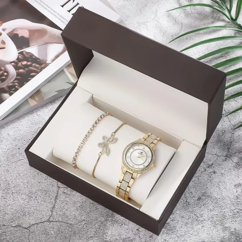 1 Stück 2 Slots Flip PU Leder Uhrenverpackung Box, Halskette Anhänger Armband Schmuck Uhrenset Box PU Leder Armbanduhr Fall