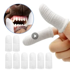 Pet Two-finger Brushing Finger CotsPuppy Teeth Oral Cleaning Tool Kitten Finger Toothbrush Pets Care Products Dog Cat Accessory