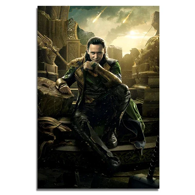 Classic Movie Marvel Thor Gods Dusk Disney Loki Canvas Painting Poster Prints Wall Art Picture Kids Room Decor Best Gift Cuadros