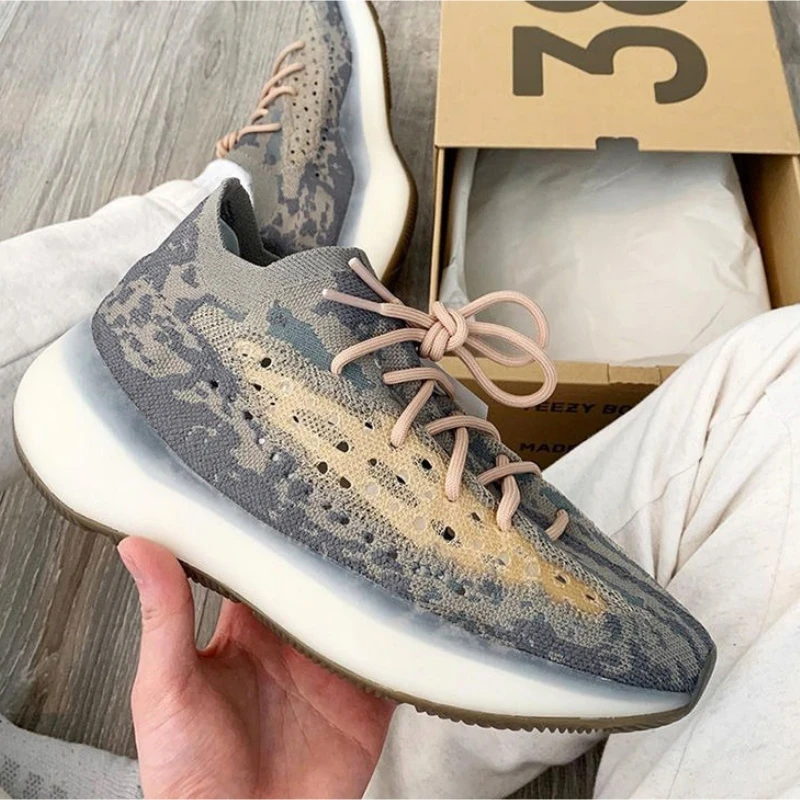 2025 nouvelles baskets décontractées légères et confortables semelle en caoutchouc originale Yeezy 380 tendance de la mode chaussures de sport de course polyvalentes