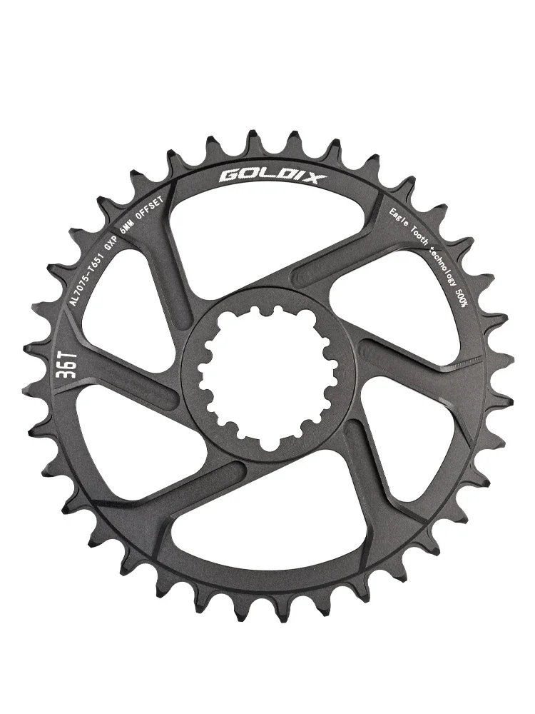 AliExpress NONE GOLDIX Bicycle Chainring 0/3/6mm Offset Wide Narrow Teeth 30/32/34/36/38T Chainwheel for Sram 3-Bolt Single Disc Bicycle Crank