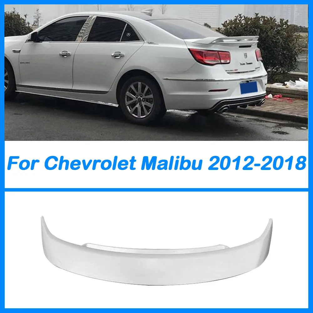 

Спойлер из АБС-пластика для Chevrolet Malibu, грунтовка для заднего крыла автомобиля, узор из углеродного волокна, глянцевый, черный, белый, 2012, 2013-2014