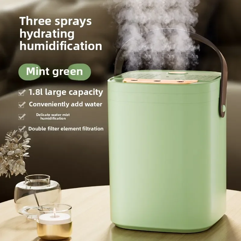 TINSOL 1,8-Liter-Sprühbefeuchter mit drei Löchern, Dual-Filter, USB, großes Fassungsvermögen, für Zuhause/Wohnheim/Schlafzimmer/Büro, Nachtlicht-Befeuchter – Detail 18
