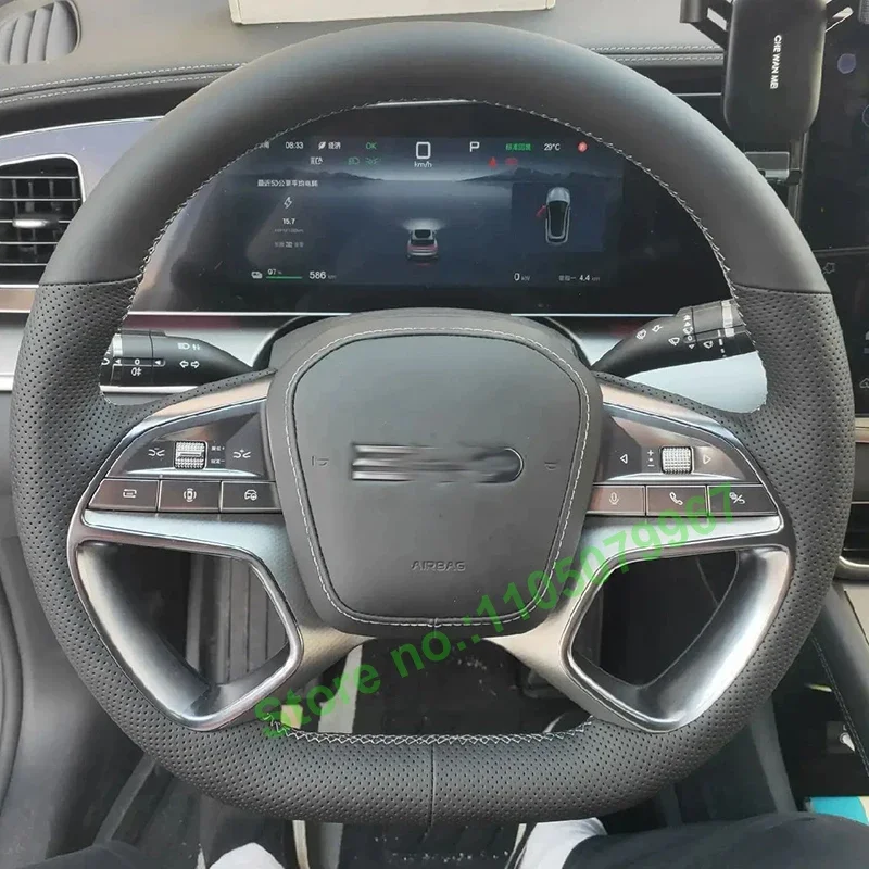 

DIY Hand-Stitched Non-slip Durable PU Leather Car Steering Wheel Cover for BYD Seal DM-i 2023-2025 EV 2024 Interior Accessories
