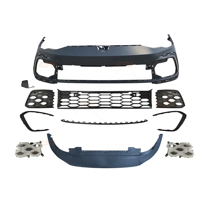 

Modified Auto Parts for VW GOLF 8 / GOLF 8 R-Line Front Bumper Body Kit with Fog Lamp 2020- Upgrade to GOLF 8 GTI