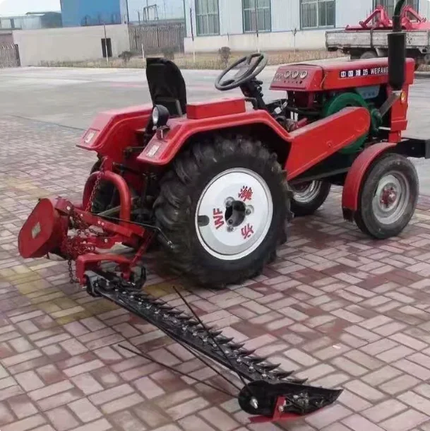 Lawn mower reciprocating lawn mower four-wheel tractor with mowing grass rear mower