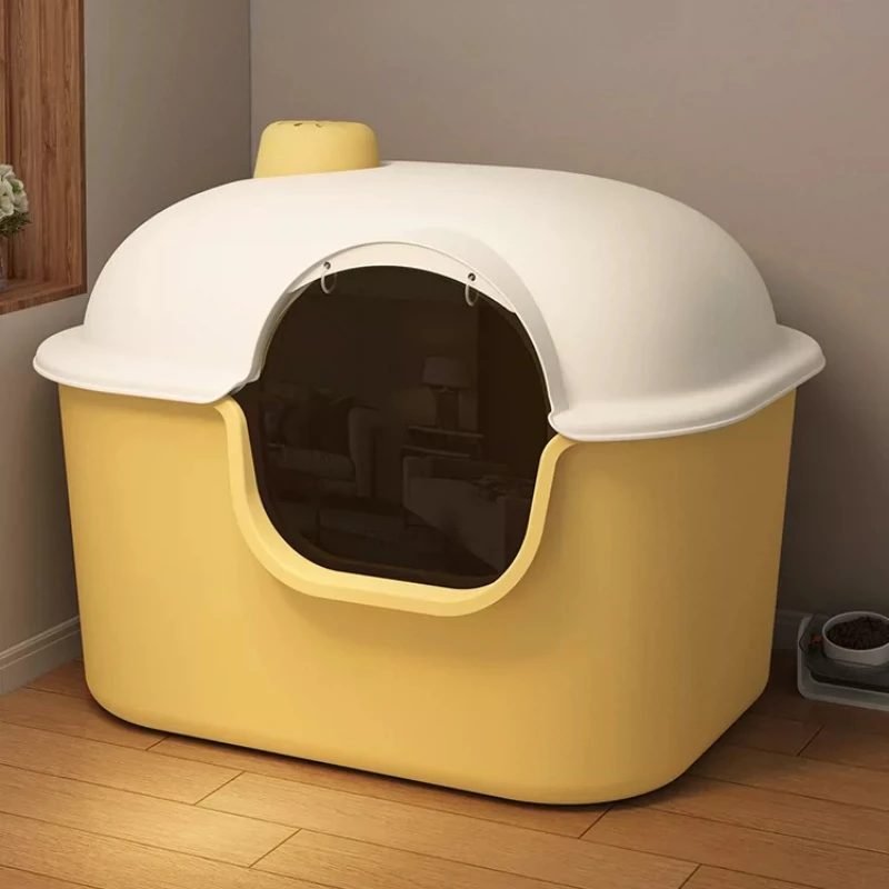 Side Entrance Hiding Castle For Cats With Hole Litter Box Training Defecation Drawer Litter Box Arenero Para Gato Home Items