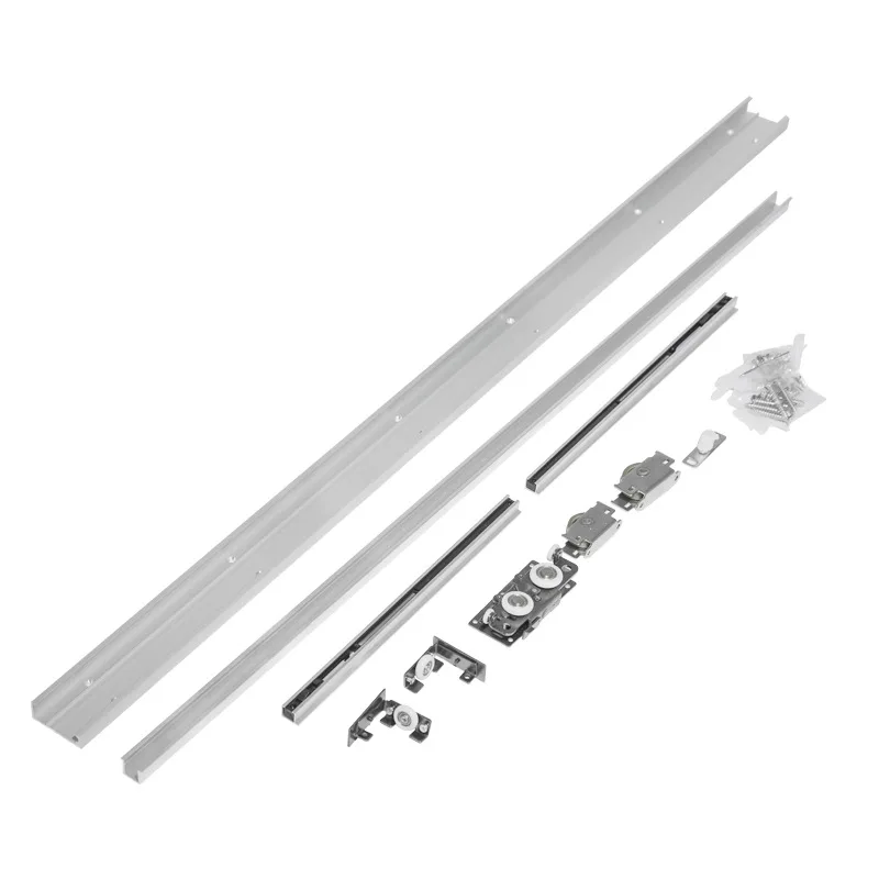 Invisible trackless ghost door one door to top kitchen bathroom sliding door pulley slide rail hardware accessories
