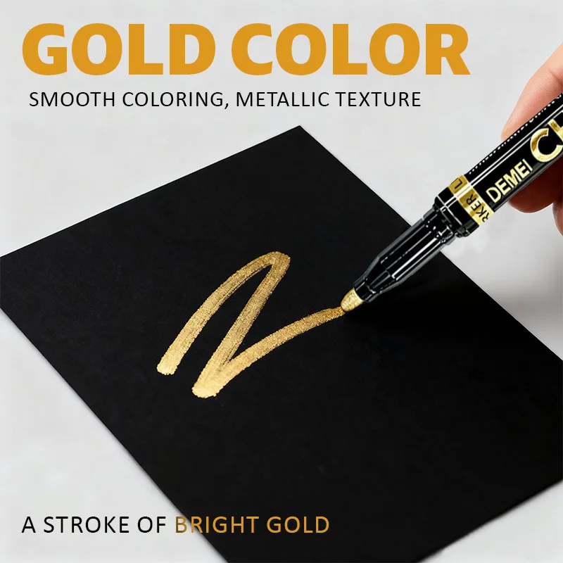 2 nicht abwischbare Marker, Spiegeloberflächen-Marker für DIY-Modelle, reflektierende Spiegelmarker, Marker in den Farben Chromgold, Silber, Kupfer