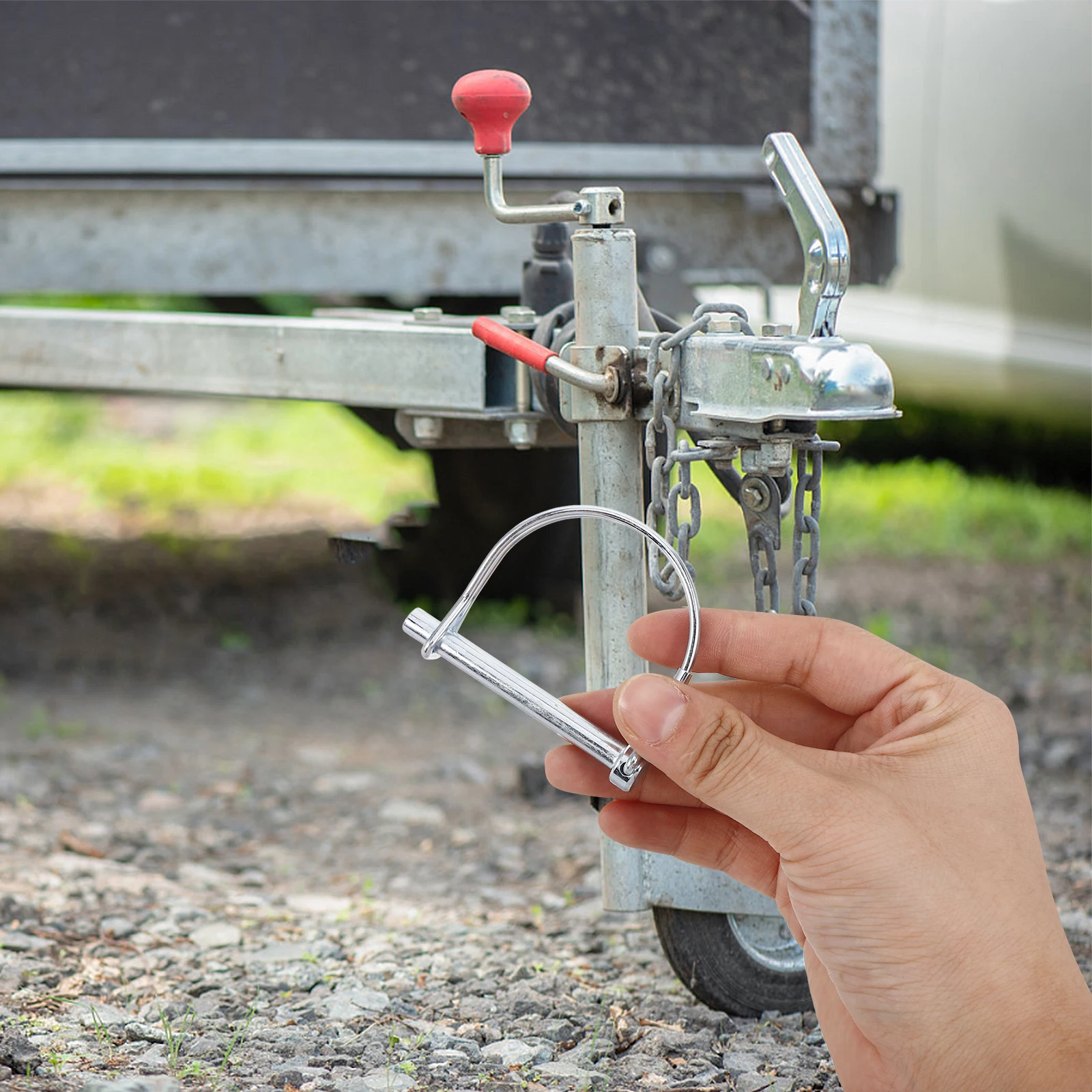 

Safety Heavy Duty Hitch Lock Wire Coupler For Rv Utility Cargo Square Round Locking Shaft Durable Metal Latch Gate Door