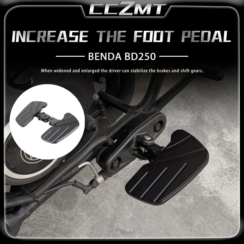 

For BENDA BD250 BD 250 bd250 BD300 BD450 BD500 Motorcycle Accessories Footrest Billet Wide Foot Pegs Pedals Rest Footpegs