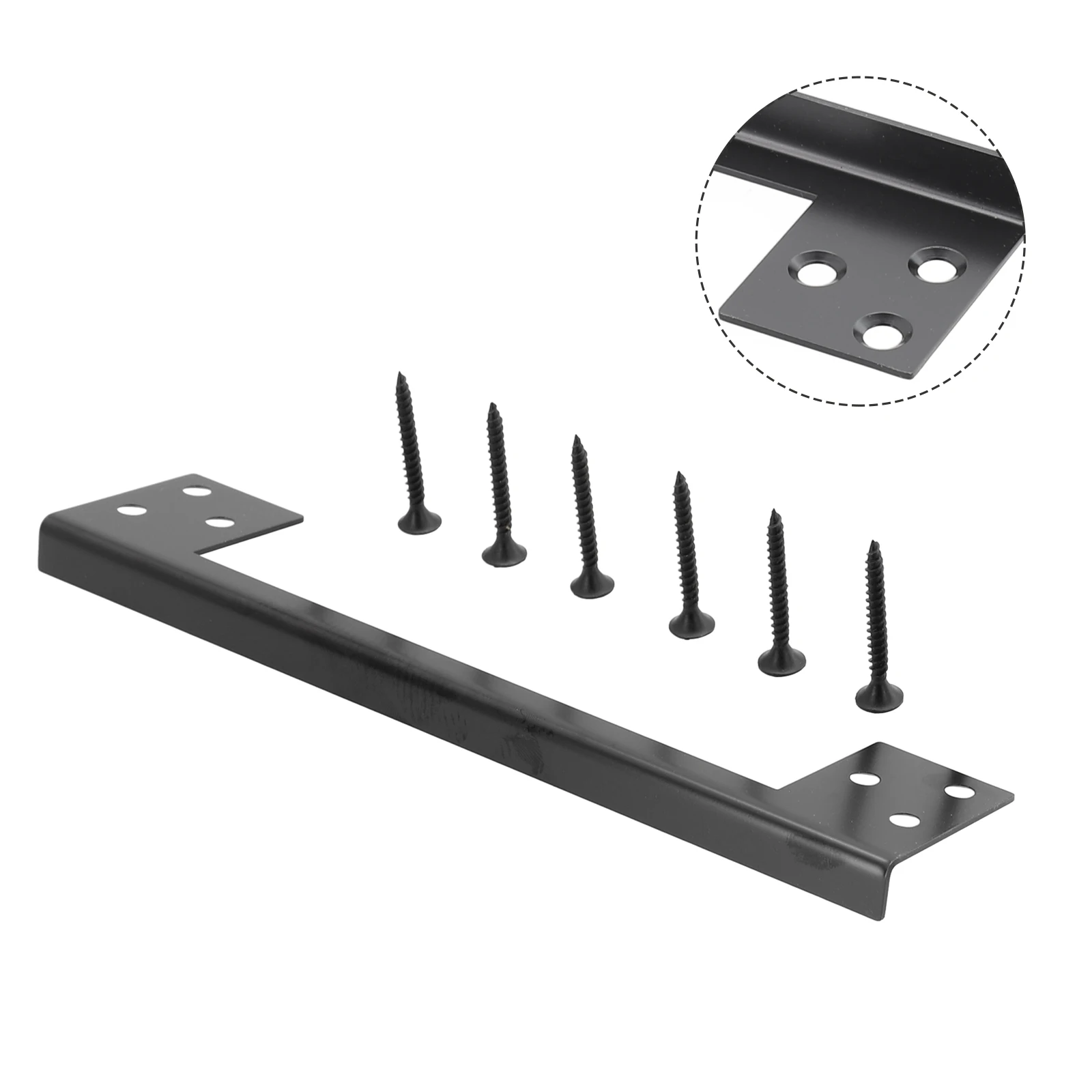 Home Use Security Enhancement Door Latch Guard/ Plate Door Latch Protector Matte Black Finish Reversible Design