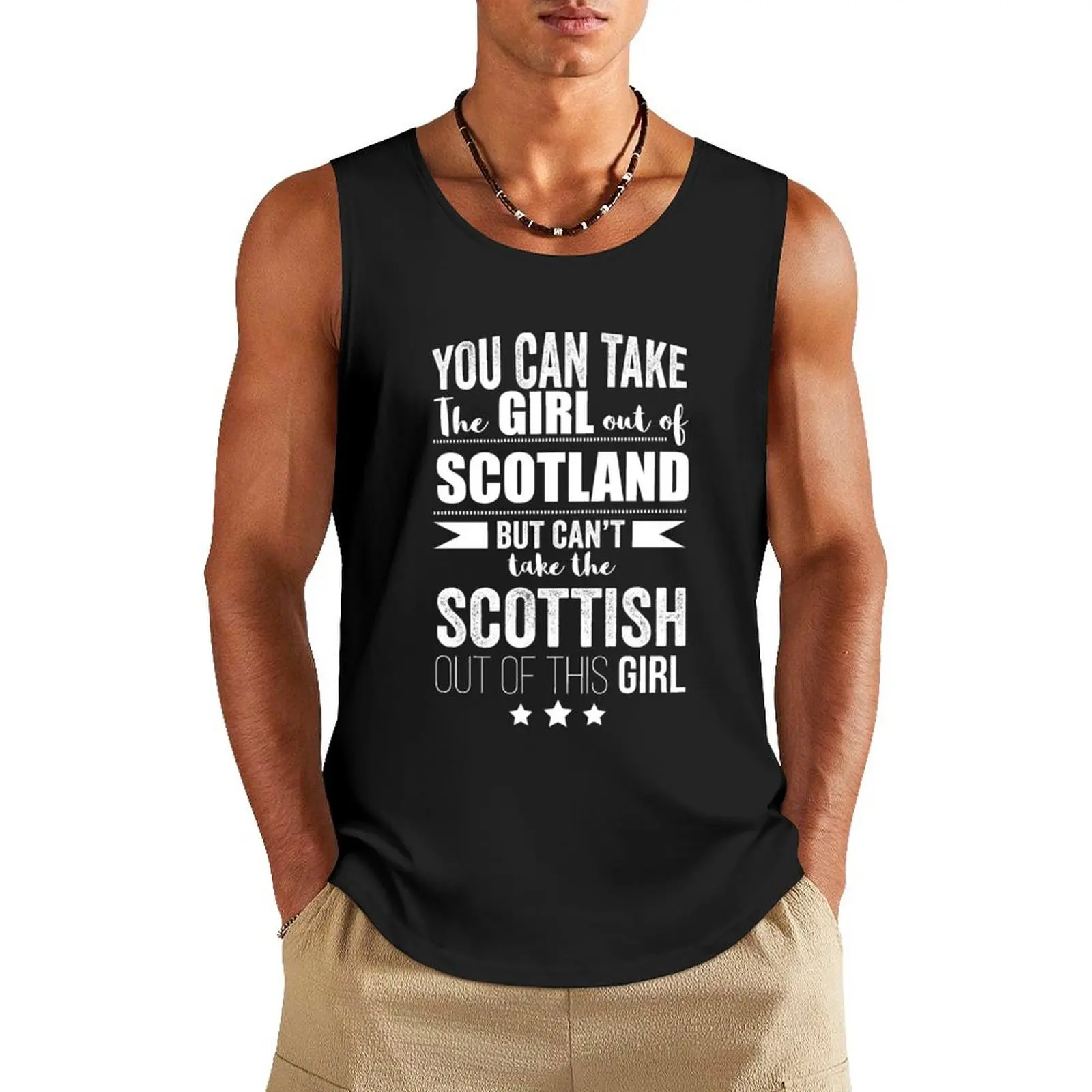 Can take girl out of Шотландия, но не может вынуть шотландскую Scot из майки для девушек мода 2024 Мужская Дизайнерская одежда