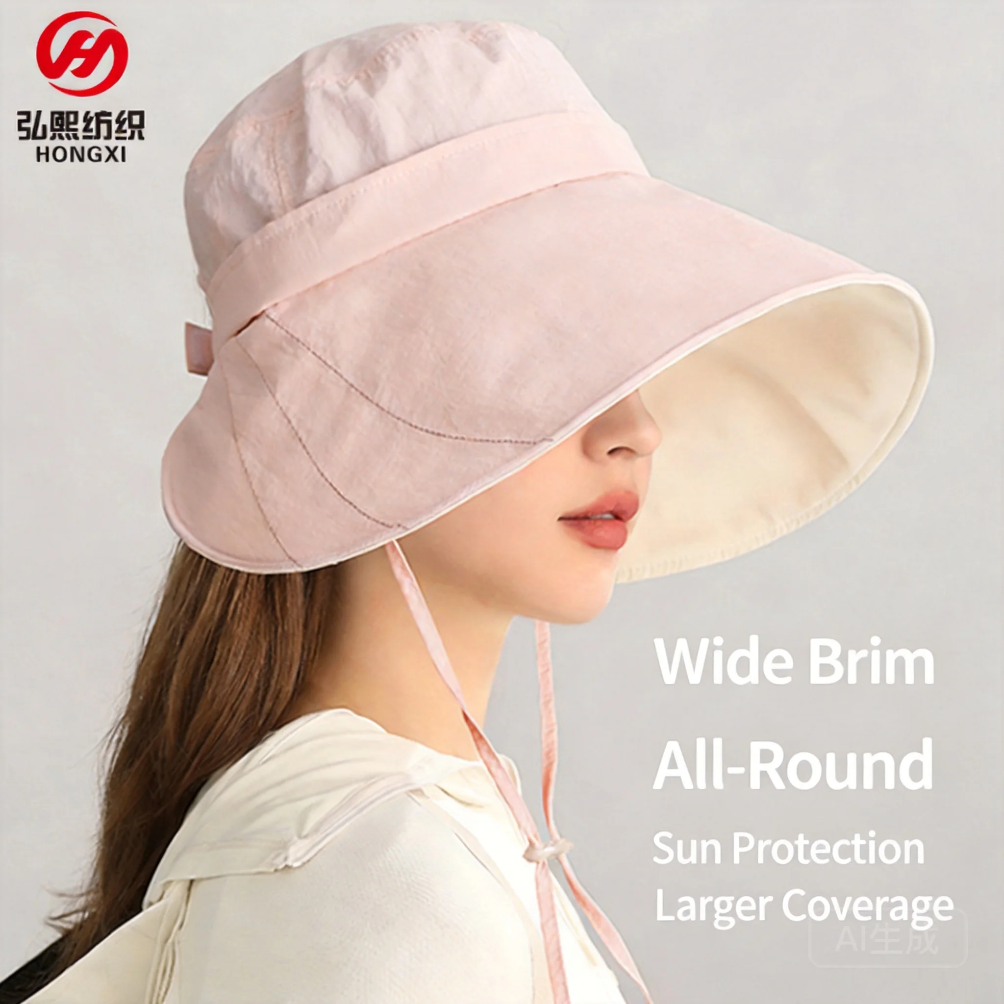 Summer Upf 50 Plus 15cm Wide Brim Sun Hat 100 Percent Cotton Reversible Quick Dry Foldable Adjustable Full Face Protection Sun