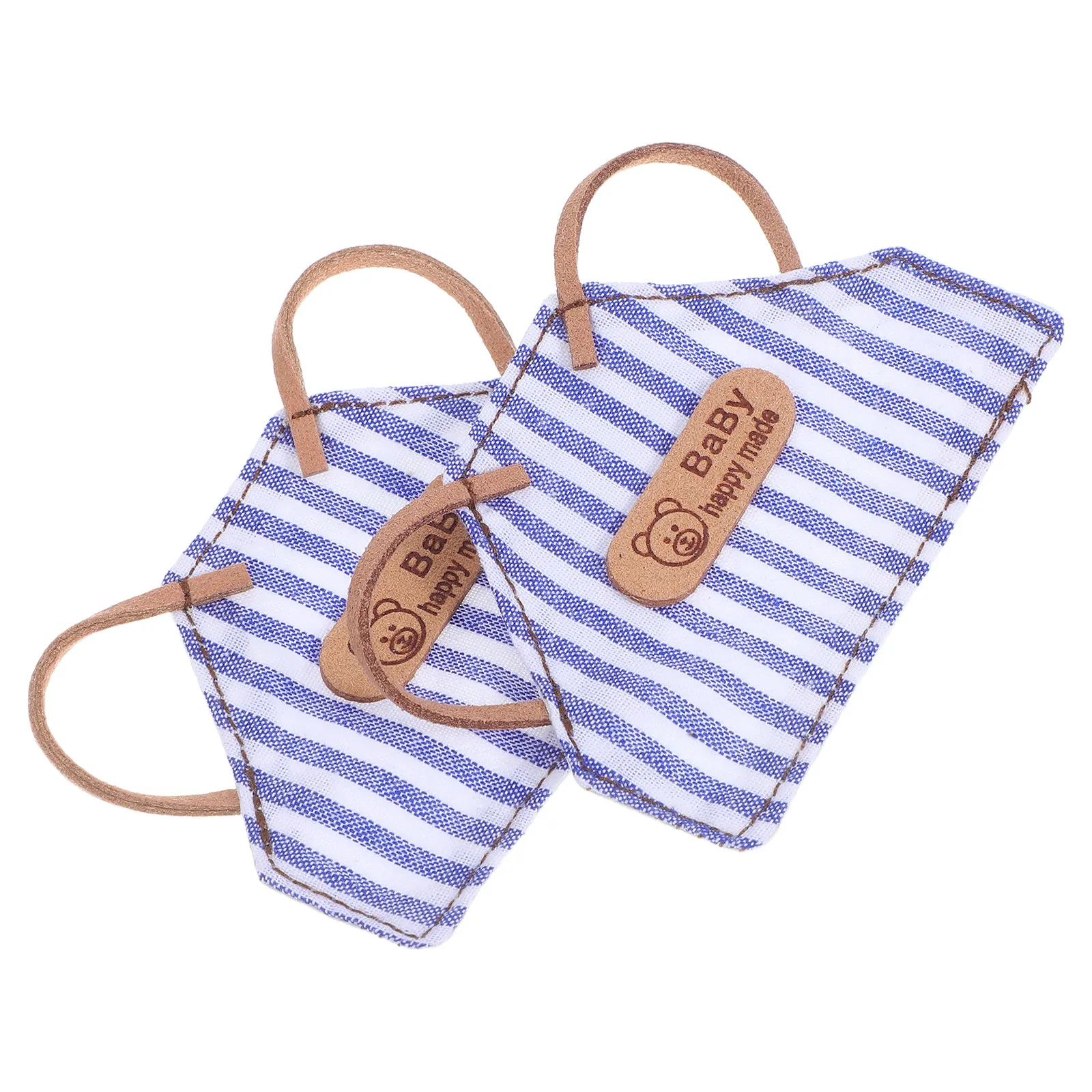

2Pcs Mini Aprons Plaid Striped Outfits for 10-15Cm Stuffed Animal Clothes Baking Costume Kitchen Accessories