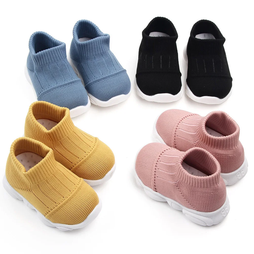 

1Pair Baby Prewalkers Anti-Slip Breathable Infant Shoes Soft Sole Lightweight Baby Walking Shoes Infant Prewalker