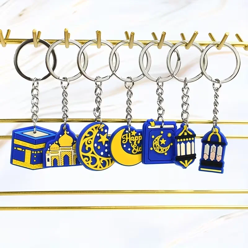 

10pcs/set Eid Mubarak Keychain Ornaments 2026 Islamic Muslim Party Guests Gifts Ramadan Kareem Bag Pendent Decoration Supplies