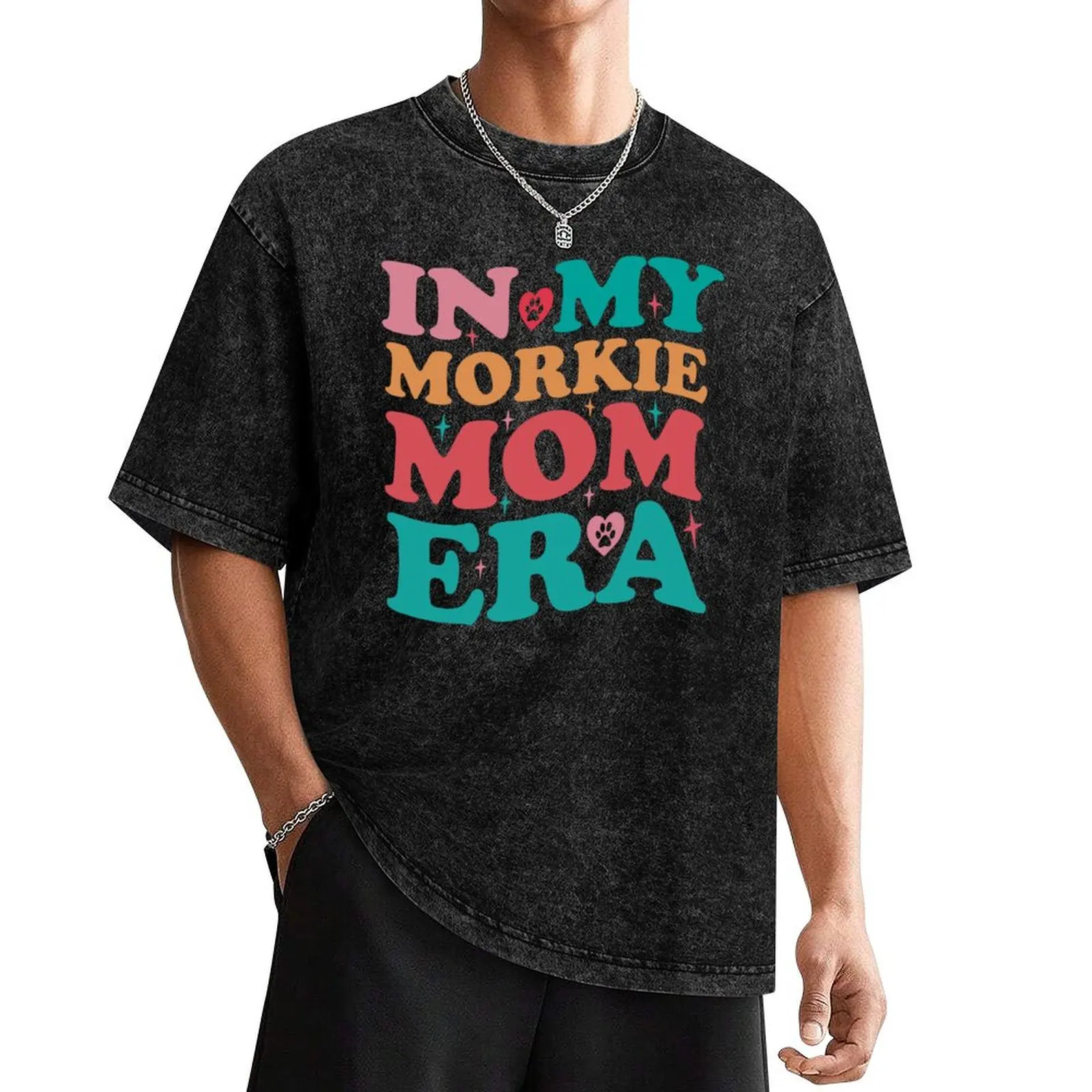 In My Morkie Mom Era Groovy Retro Gift T-Shirt blanks anime sports fans men graphic t shirts