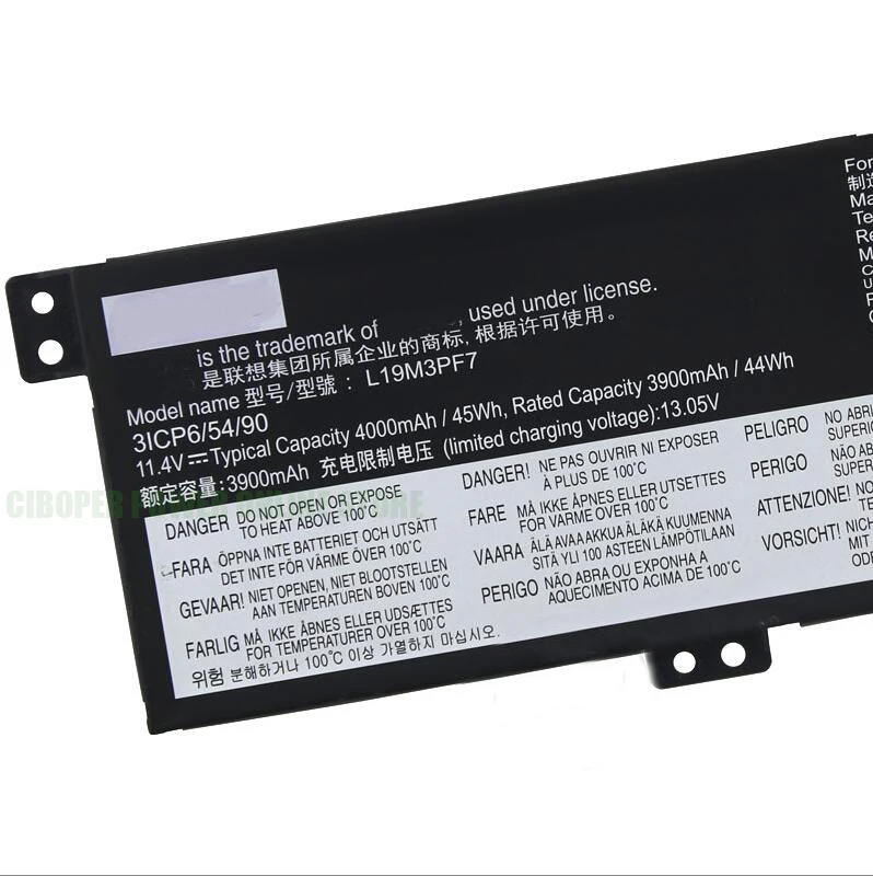 Laptop Battery L19M3PF7 L19L3PF3 L19M3PD9 L19D3PF4 For IdeaPad Gaming 3i 15 15IMH05 15arh05 Thinkbook 15P IMH L350 5B10W89843