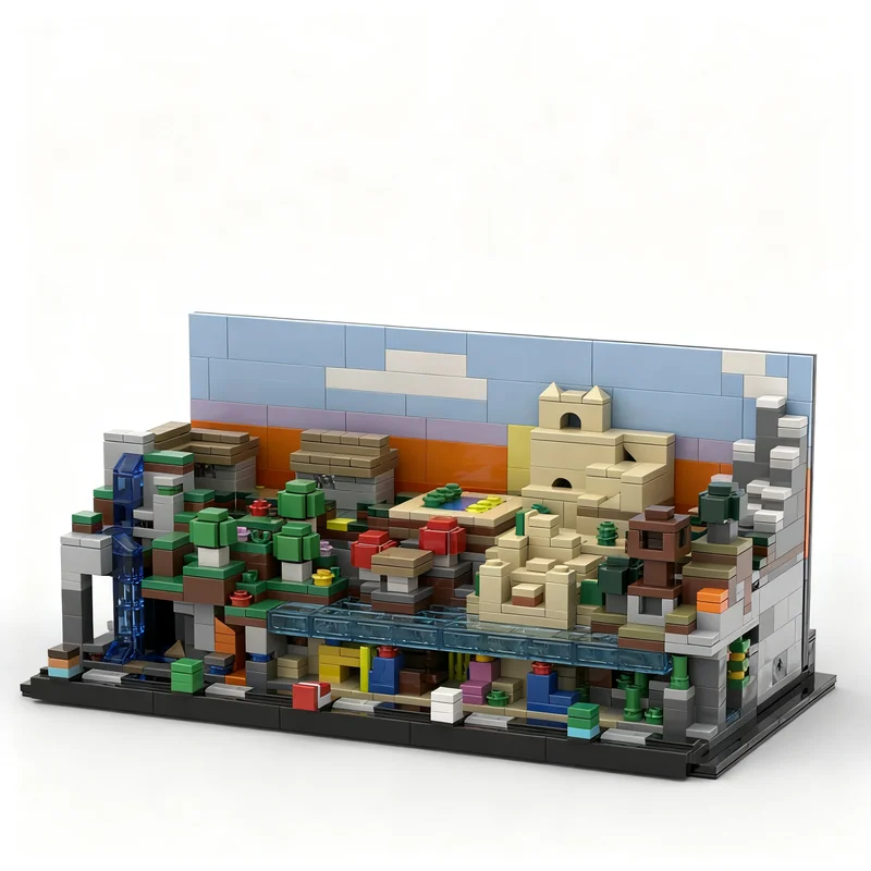 1407pcs MOC More Biomes!! - Expansion #21589 MINI Biomes Model Building Blocks Christmas Gift Toy Architecture Assemble DIY
